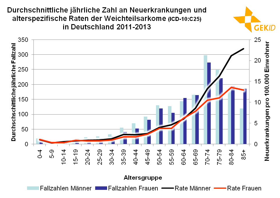 Altersspezifische Inzidenzraten und Fallzahlen 59